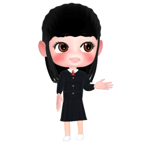 話す女子生徒のイラスト