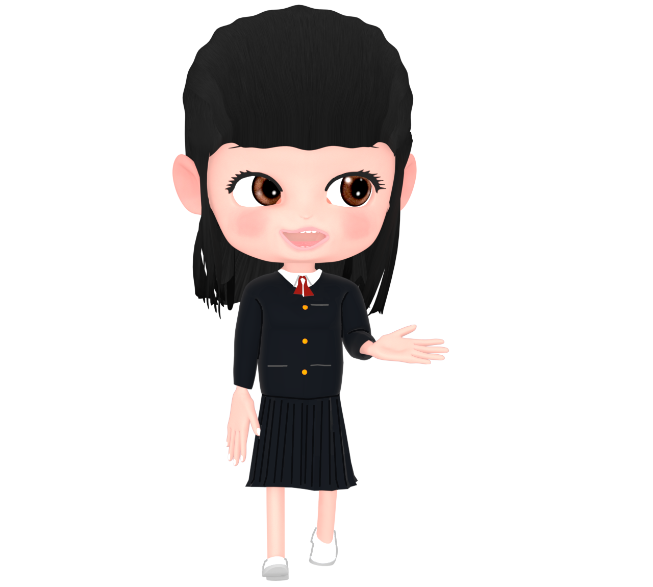 話す女子生徒のイラスト
