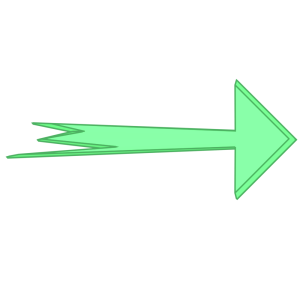 スピードのある矢印のイラスト