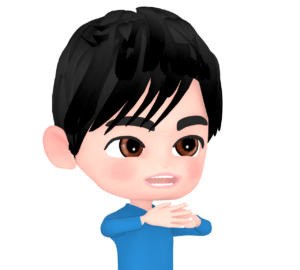 気合いを入れる男性のイラスト