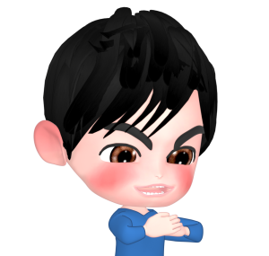 気合いを入れる男性のイラスト