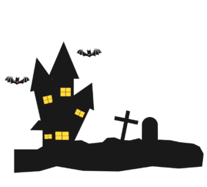 不気味なお城のイラスト