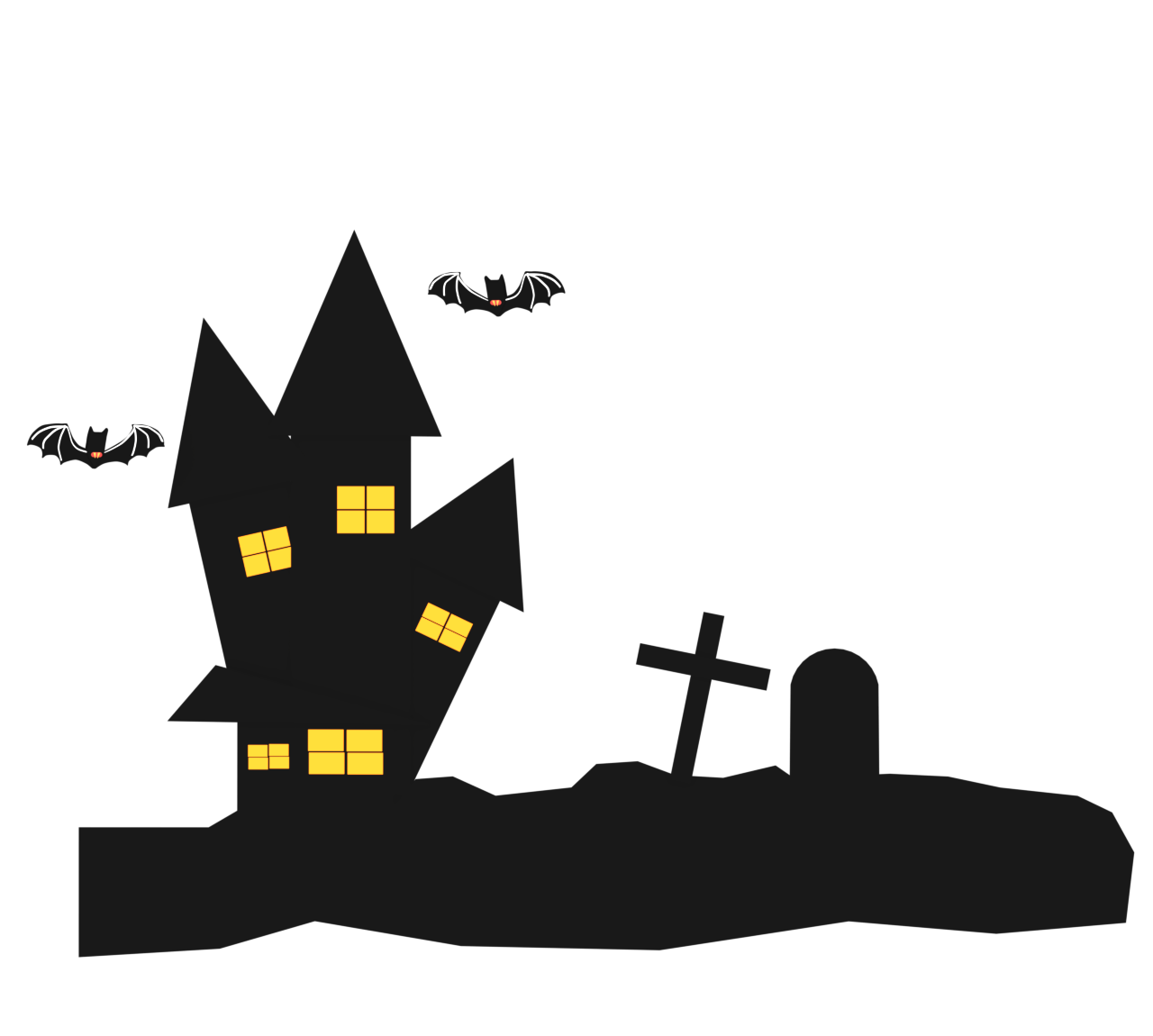不気味なお城のイラスト