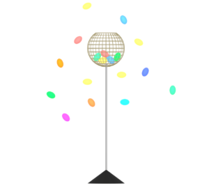 運動会の玉入れのイラスト