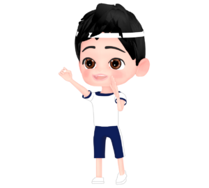 運動会で応援をする生徒のイラスト