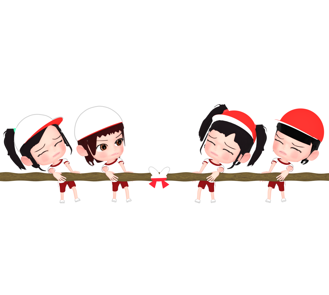 運動会の綱引きのイラスト