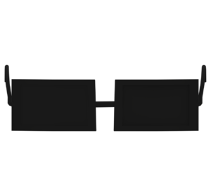 四角型のサングラスのイラスト