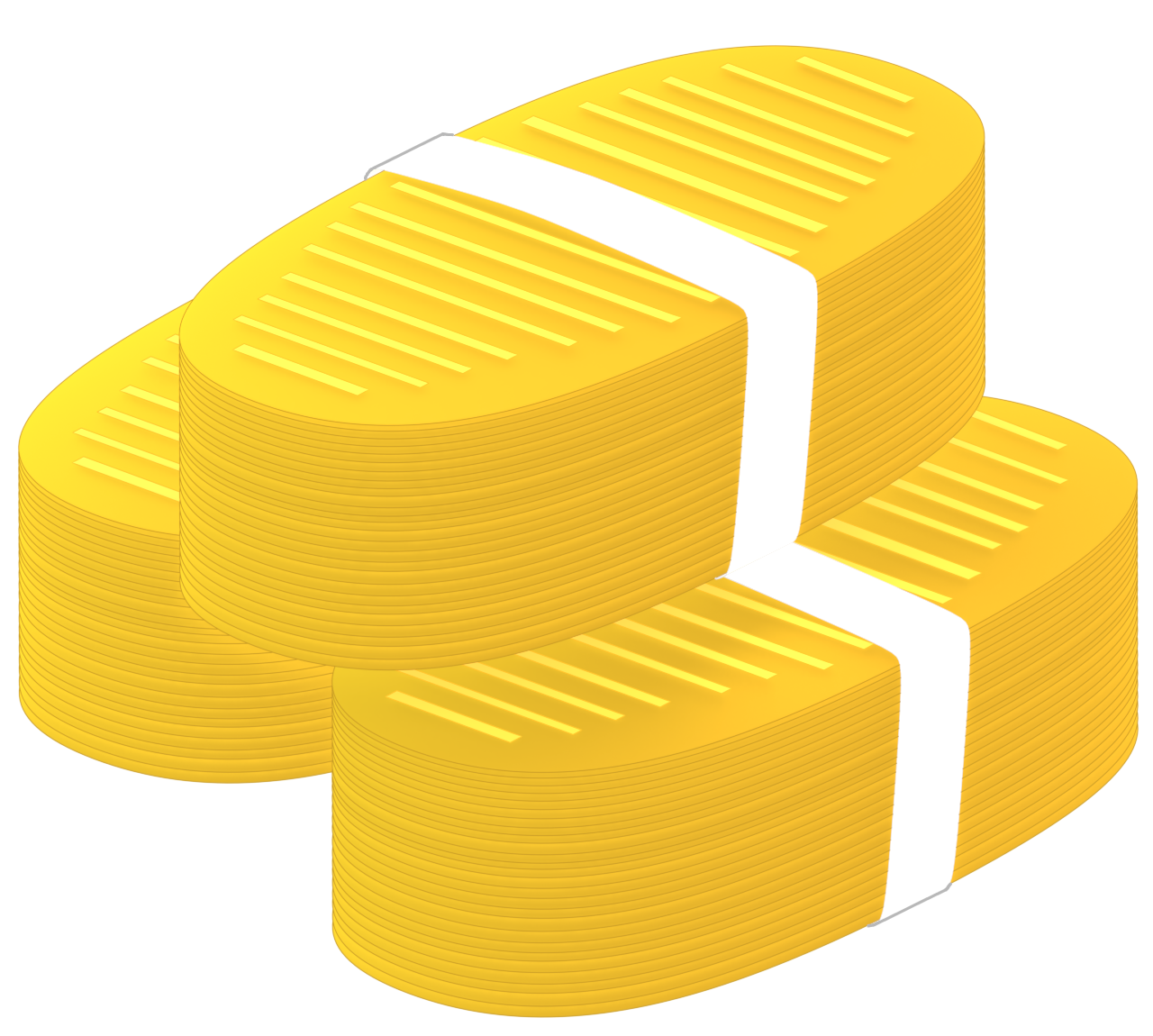 ３つ積まれた小判のイラスト