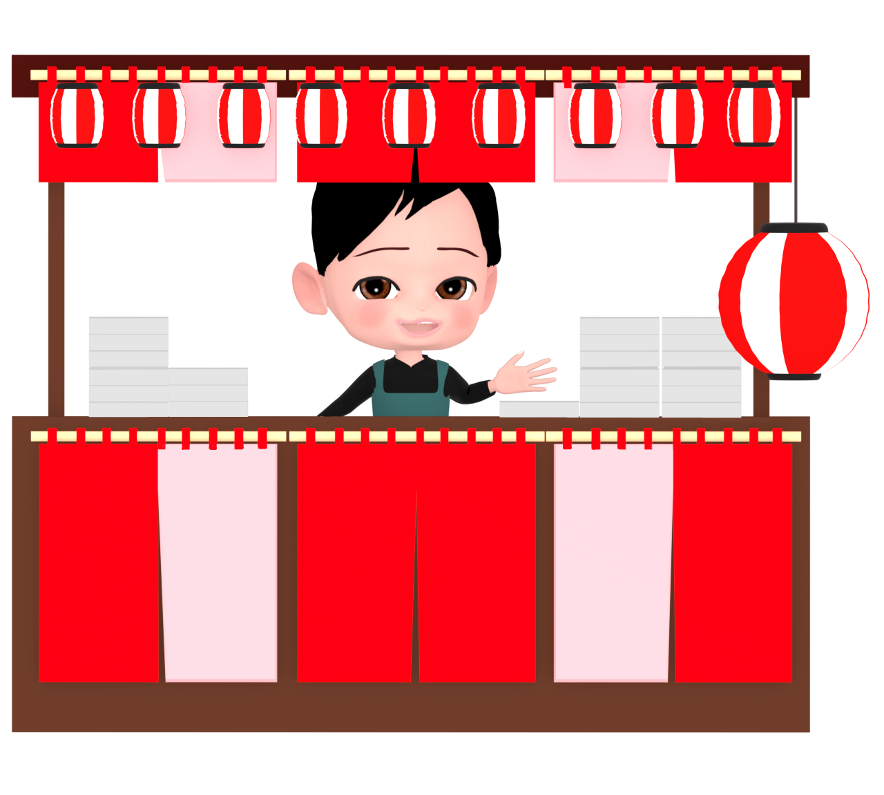屋台のイラスト