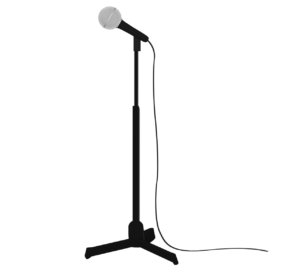 スタンドマイクのイラスト