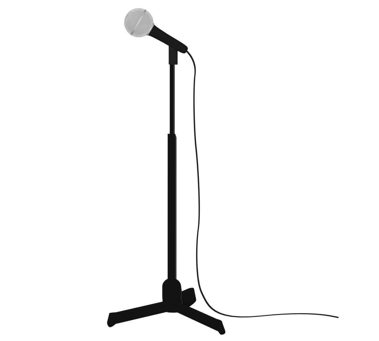 スタンドマイクのイラスト