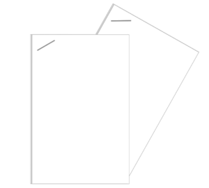 ホッチキスで止めた書類のイラスト