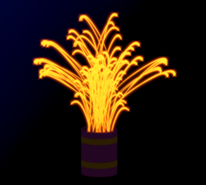 置き型花火のイラスト