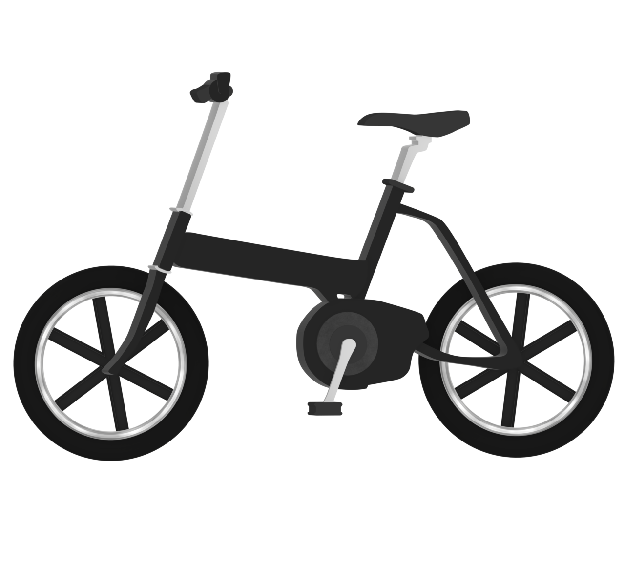 街乗り用の自転車のイラスト