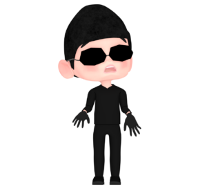 唖然としている不審者のイラスト