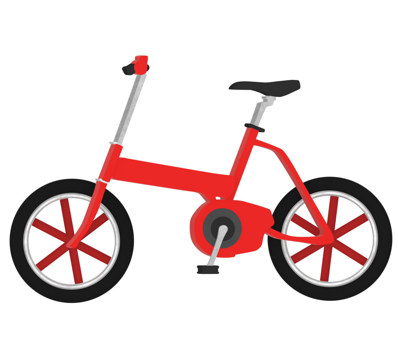 おしゃれな街乗り自転車のイラスト