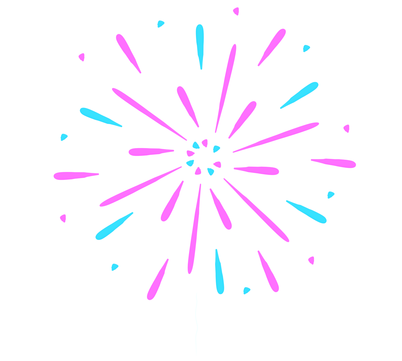 おしゃれな打ち上げ花火のイラスト