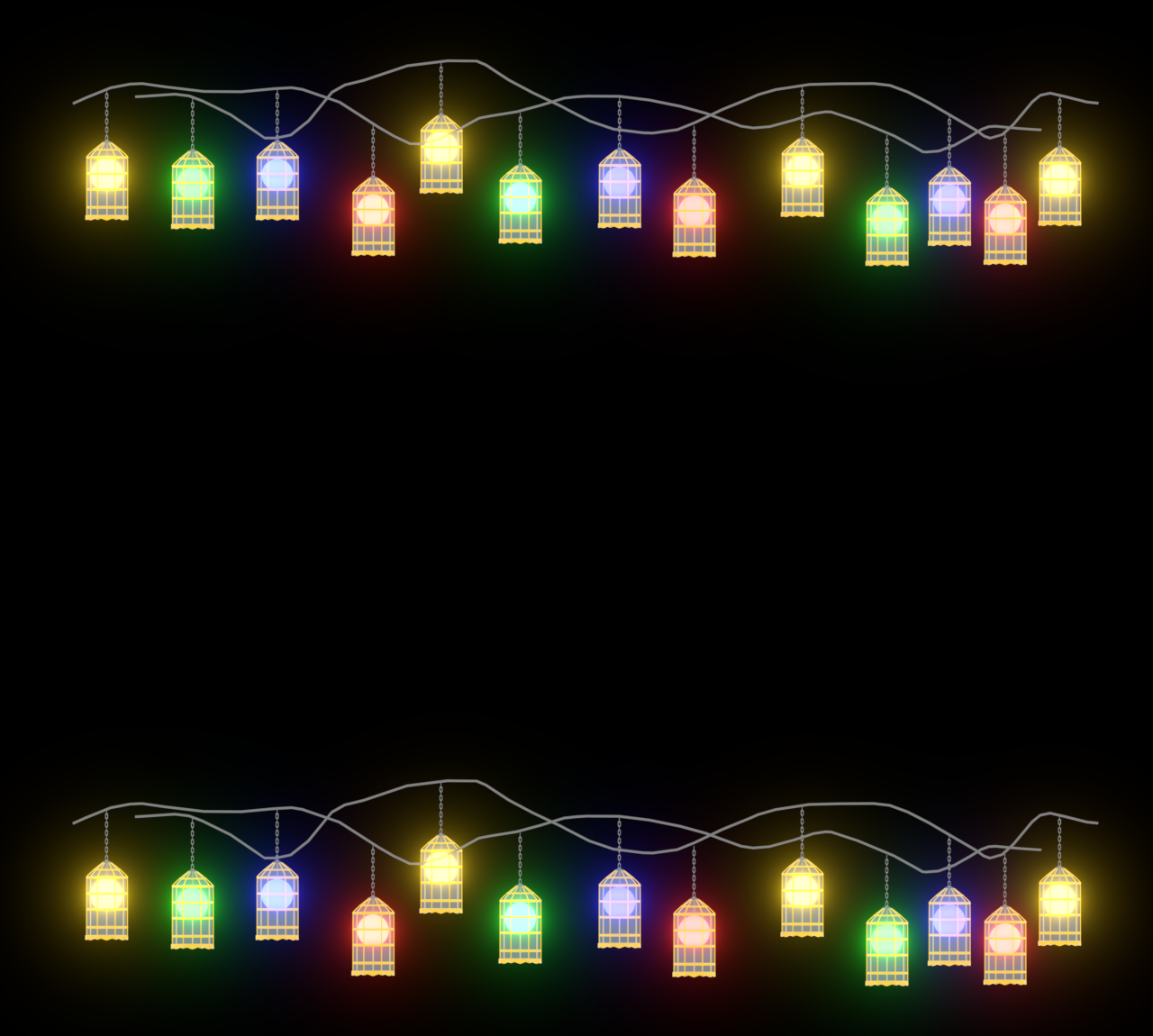 おしゃれなイルミネーションのイラスト