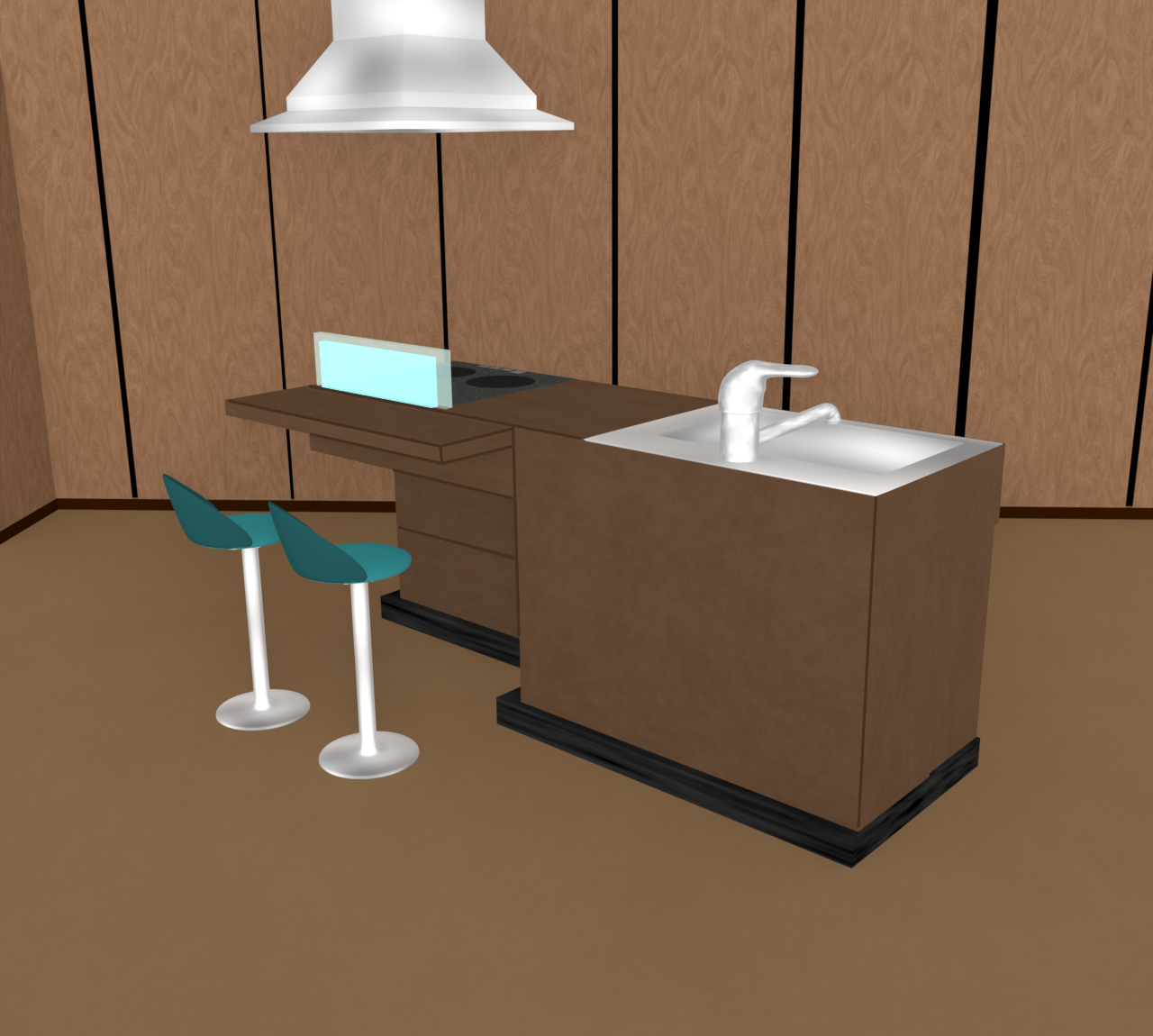 おしゃれなアイランドキッチンのイラスト 10 おしゃれなアイランドキッチンのイラスト