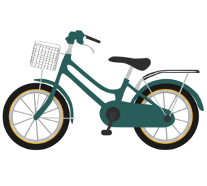おしゃれなママチャリのイラスト