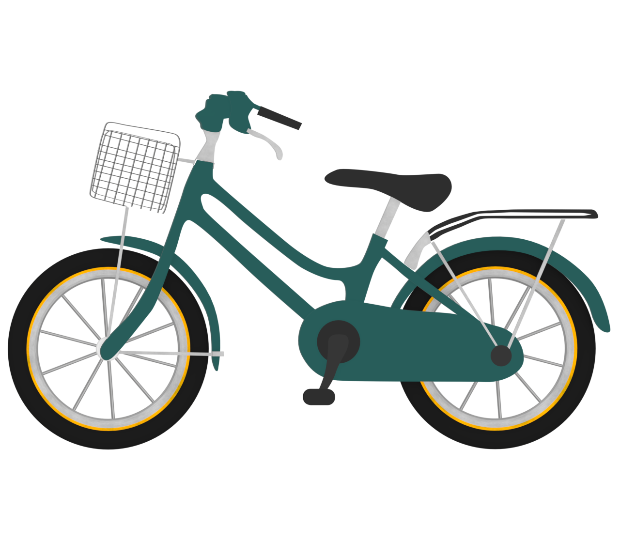 おしゃれなママチャリのイラスト