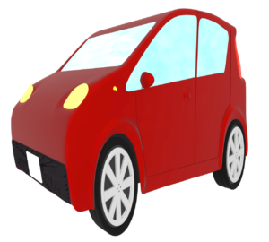 おしゃれな赤い車のイラスト