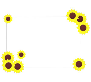 おしゃれなひまわりのお手紙テンプレート