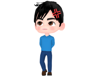 ドタキャンに怒る男性のイラスト
