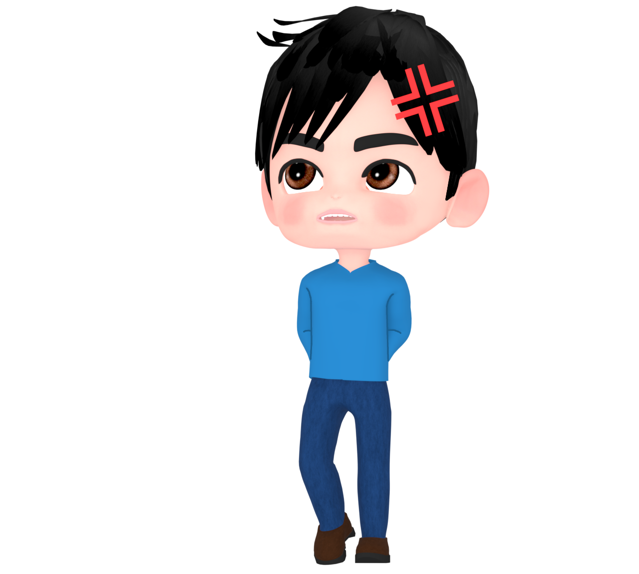 ドタキャンに怒る男性のイラスト
