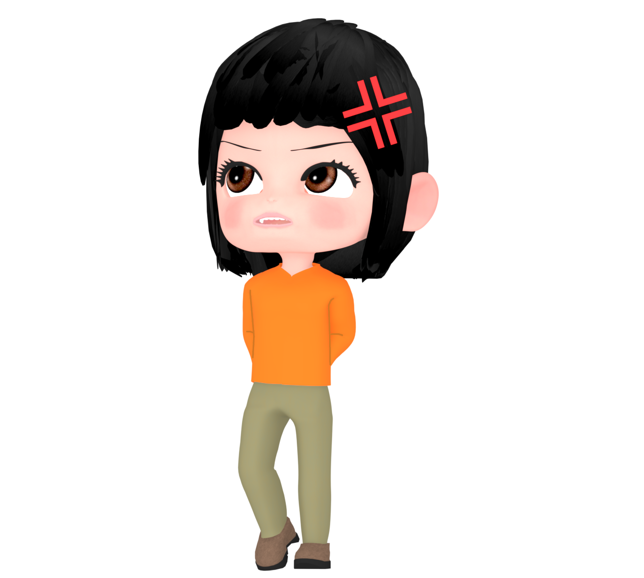 ドタキャンされて怒る女性のイラスト