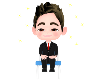 スーツで成人式に出席をする男性のイラスト