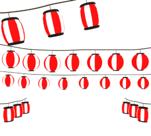 夏祭りの提灯のイラスト