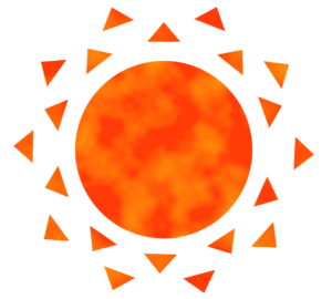 夏の太陽のイラスト