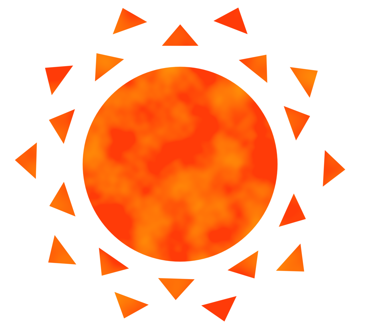 夏の太陽のイラスト