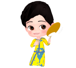 夏に浴衣を着る子どものイラスト