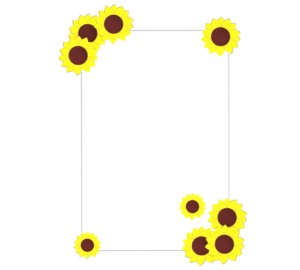 ヒマワリのテンプレート