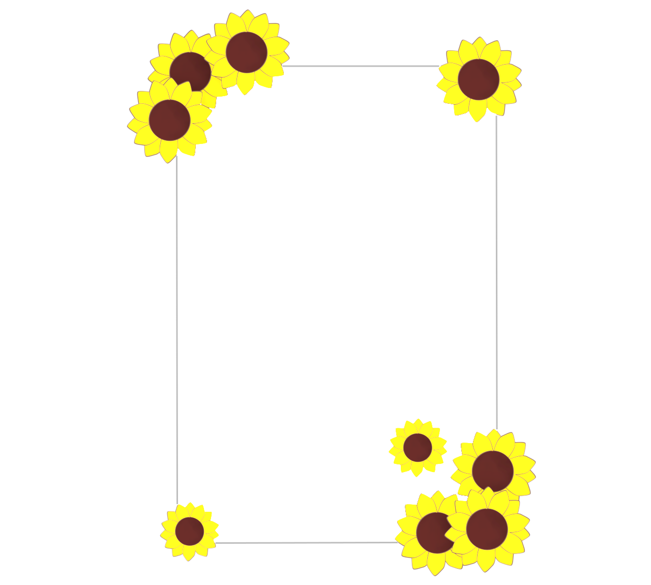 ヒマワリのテンプレート