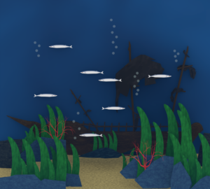 沈没船のイラスト