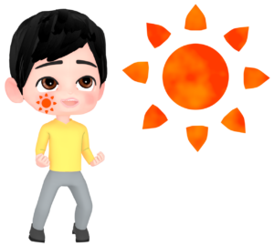 晴れ男のイラスト