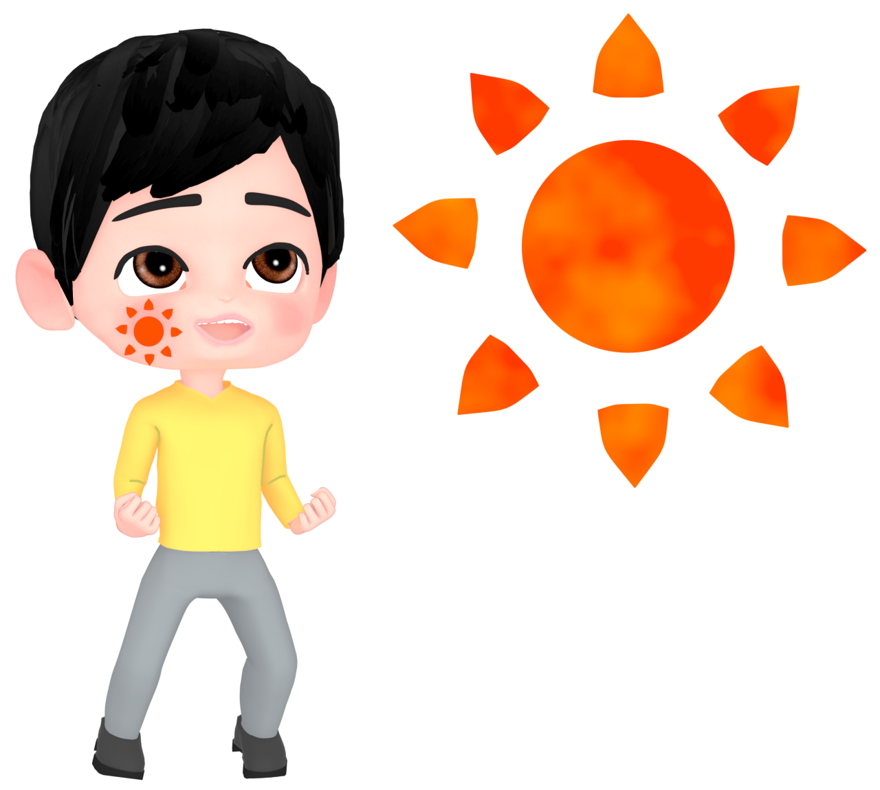 晴れ男のイラスト