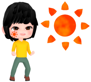 晴れ女のイラスト