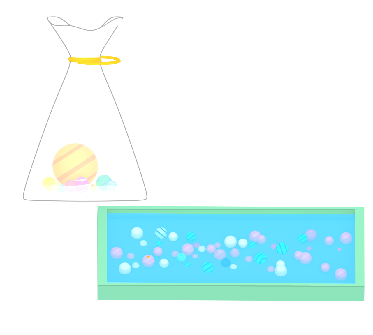 スーパーボールすくいのイラスト