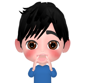 応援している男性のイラスト