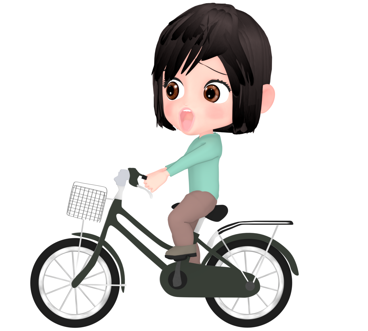 surprised bicycle woman img