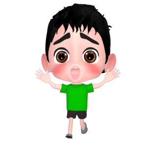 驚く男の子のイラスト