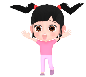 ビックリする女の子のイラスト