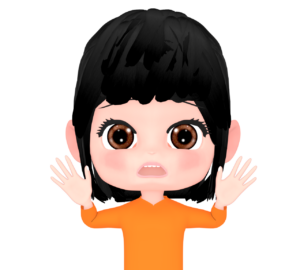 驚く女性のイラスト