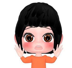 驚く女性のイラスト