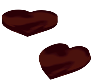 甘いバレンタインチョコのイラスト