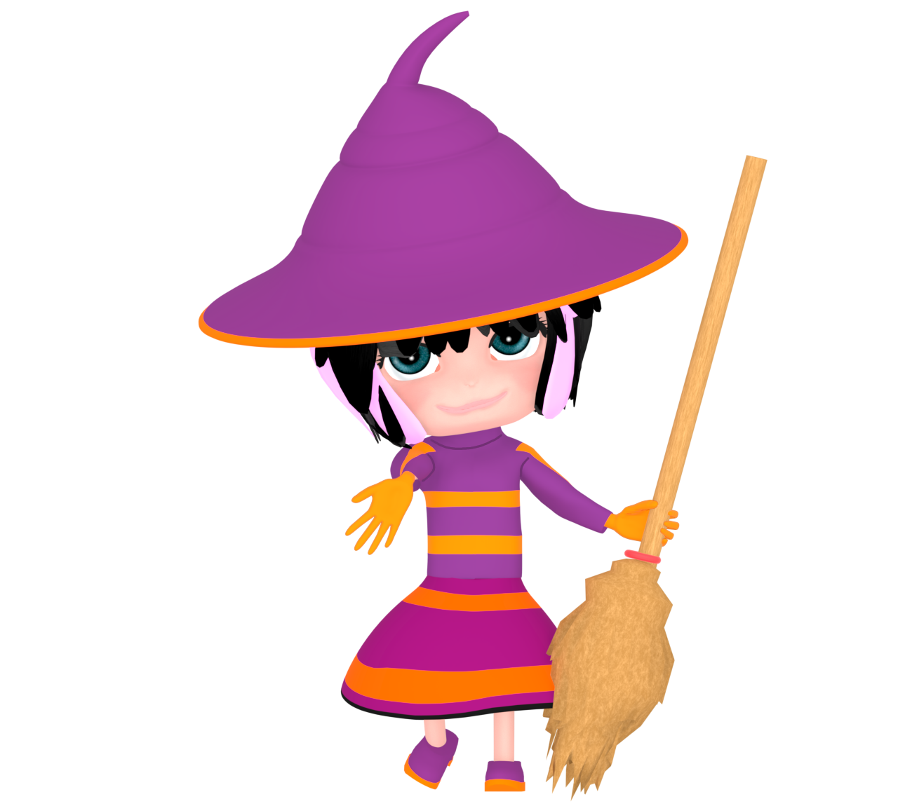 お菓子が欲しい魔法使い少女のイラスト